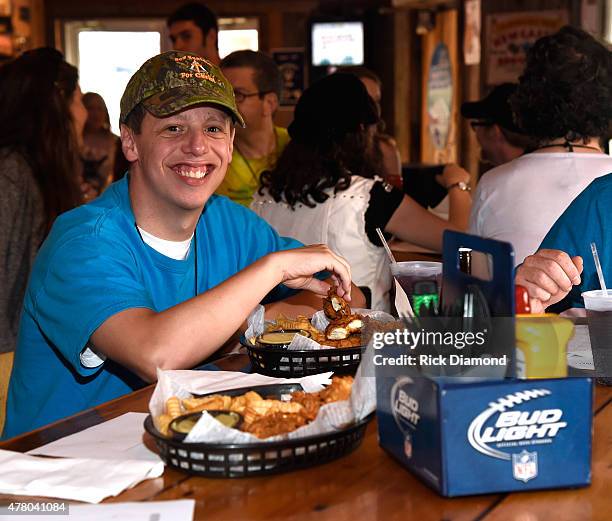 Campers attend ACM Lifting Lives Music Camp Karaoke Night With The Swon Brothers at Winners on June 21, 2015 in Nashville, Tennessee.