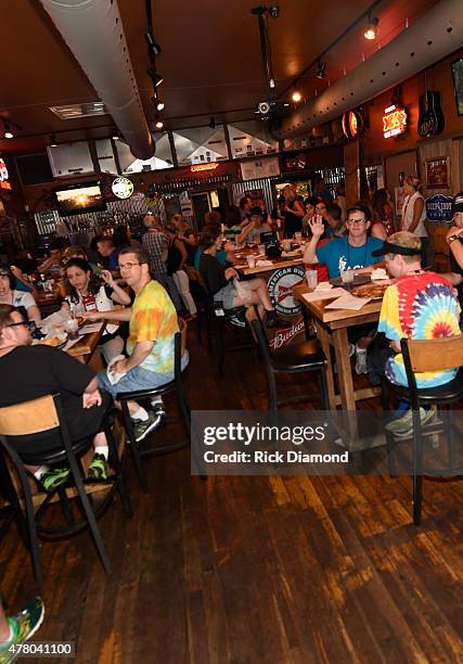 Campers attend ACM Lifting Lives Music Camp Karaoke Night With The Swon Brothers at Winners on June 21, 2015 in Nashville, Tennessee.