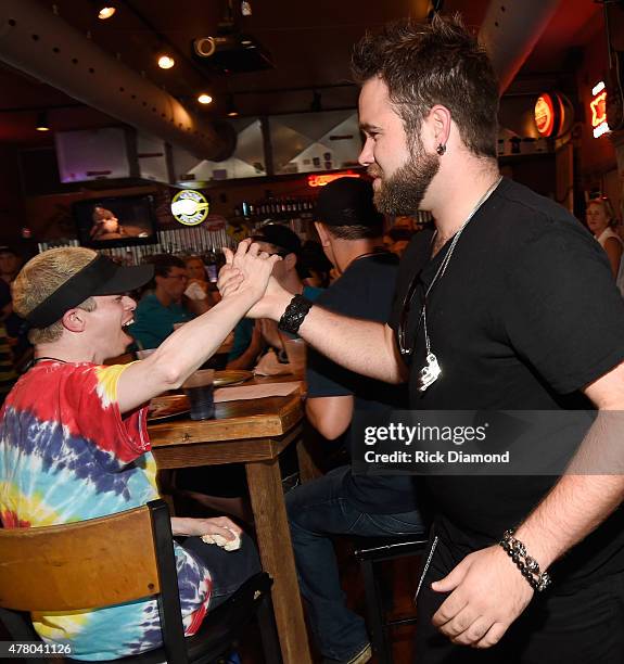 The Swon Brothers, Zach Swon and Colton Swon host ACM Lifting Lives Music Camp Karaoke Night With The Swon Brothers at Winners on June 21, 2015 in...