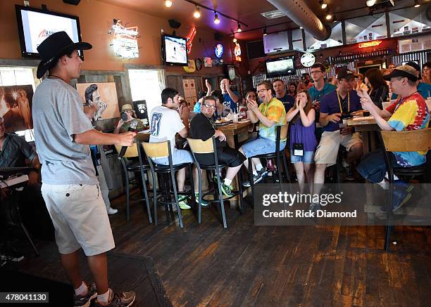 Campers attend ACM Lifting Lives Music Camp Karaoke Night With The Swon Brothers at Winners on June 21, 2015 in Nashville, Tennessee.