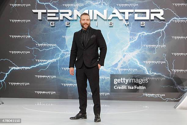 Jai Courtney attends the European premiere of 'Terminator: Genisys' at the CineStar Sony Center on June 21, 2015 in Berlin, Germany.