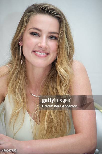 Amber Heard at the "Magic Mike XXL" Press Conference at The London West Hollywood on June 19, 2015 in West Hollywood, California.