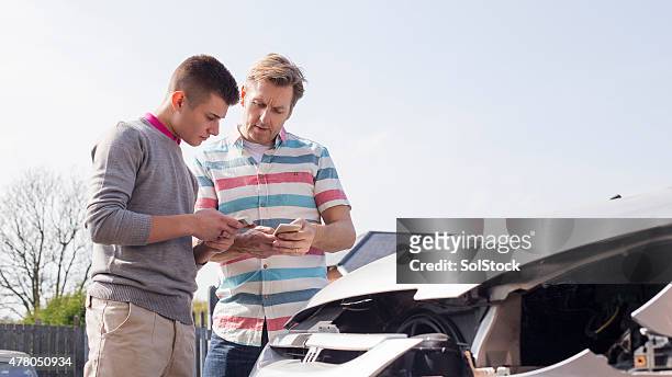 exchanging insurance details - car accident stock pictures, royalty-free photos & images