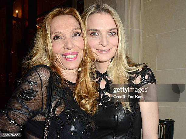 Sylvie Elias and her daughter Sarah Marshall attend Sauvons Saint Cloud Auction Ceremony Dinner at Hotel Interallie on March 11, 2014 in Paris,...