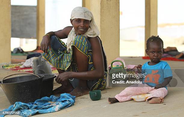 Refugees are seen at a camp near the capital N'Djamena, Chad on June 21, 2015.