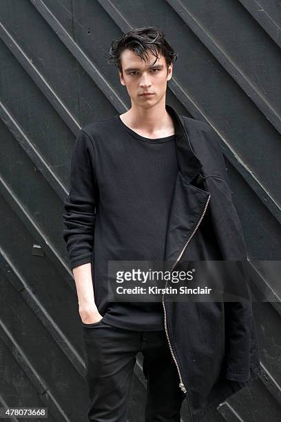 Model Vlad B on day 1 of London Collections: Men on June 12, 2015 in London, England.