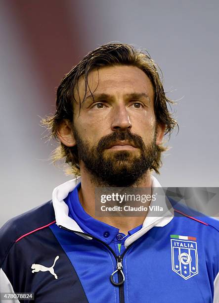 Andrea Pirlo of Italy poses prior to the UEFA Euro 2016 Qualifier between Croatia and Italy on June 12, 2015 in Split, Croatia.