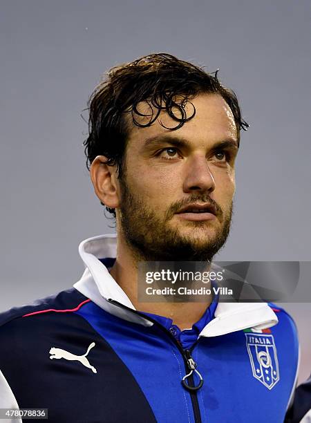 Marco Parolo of Italy poses prior to the UEFA Euro 2016 Qualifier between Croatia and Italy on June 12, 2015 in Split, Croatia.