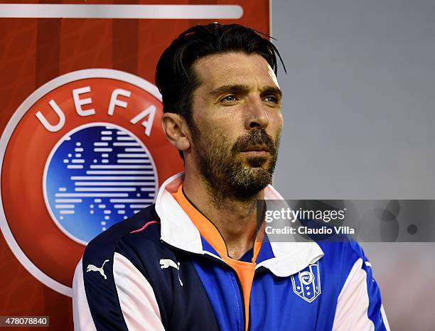 Gianluigi Buffon of Italy poses prior to the UEFA Euro 2016 Qualifier between Croatia and Italy on June 12, 2015 in Split, Croatia.