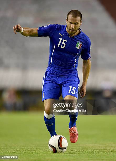 Lorenzo De Silvestri of Italy in action during UEFA Euro 2016 Qualifier between Croatia and Italy on June 12, 2015 in Split, Croatia.