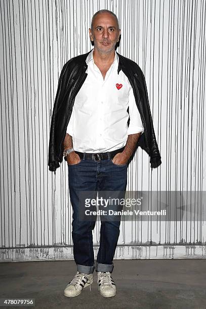 Alessandro DellAcqua attends the Gucci fashion show during the Milan Men's Fashion Week Spring/Summer 2016 on June 22, 2015 in Milan, Italy.