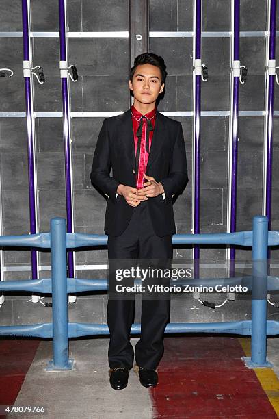 Ma Tian Yu attends the Gucci fashion show during the Milan Men's Fashion Week Spring/Summer 2016 on June 22, 2015 in Milan, Italy.