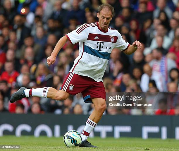 Alexander Zickler of Bayern Munich All Stars during the Manchester United Foundation charity match between Manchester United Legends and Bayern...