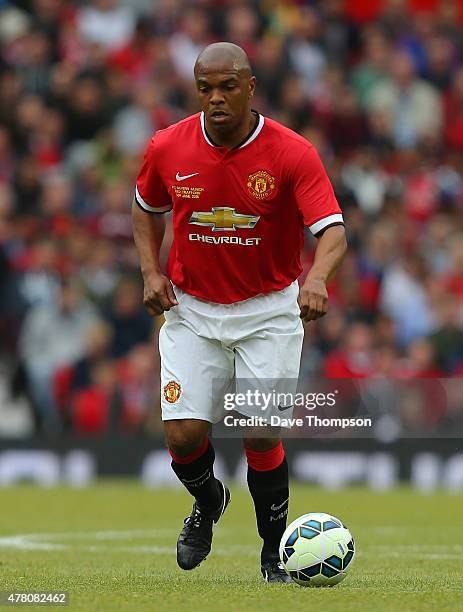 Quinton Fortune of Manchester United Legends during the Manchester United Foundation charity match between Manchester United Legends and Bayern...