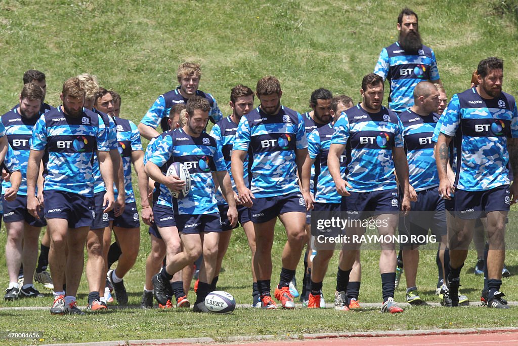 Scott Rochester Rugby The Scottish rugby union team trains in Font-Romeu, a high-altitude ...