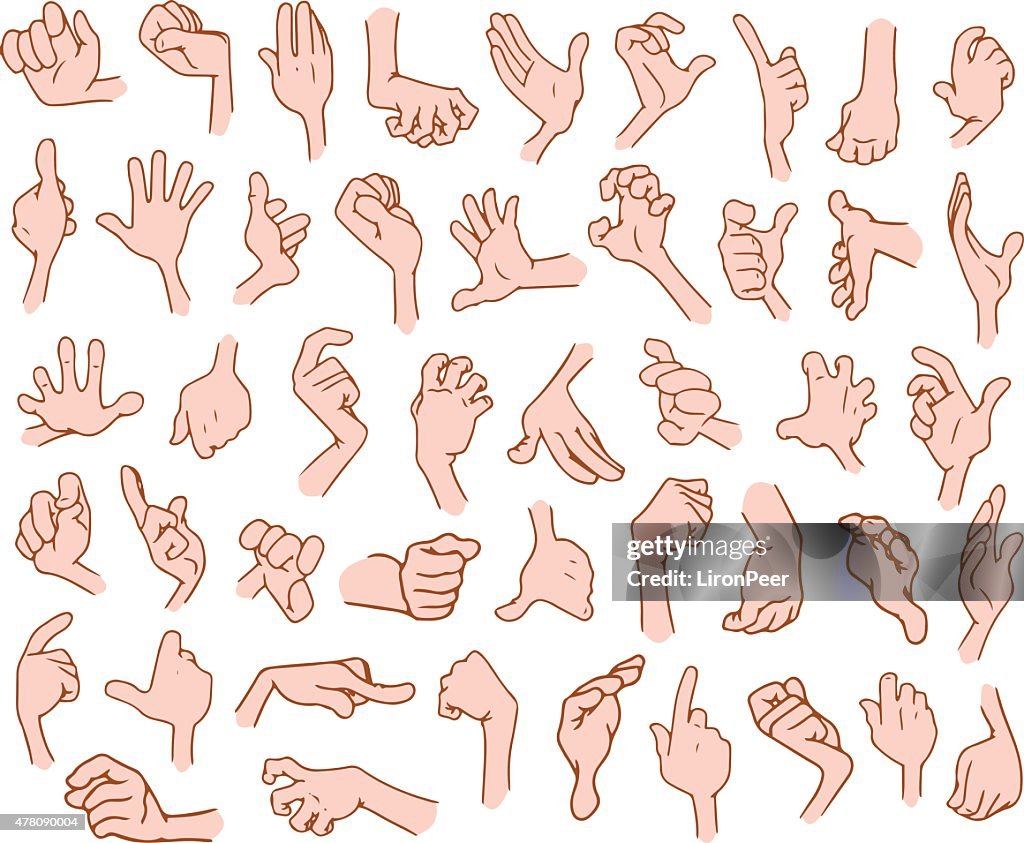 Cartoon Hands Pack 3 High-Res Vector Graphic - Getty Images