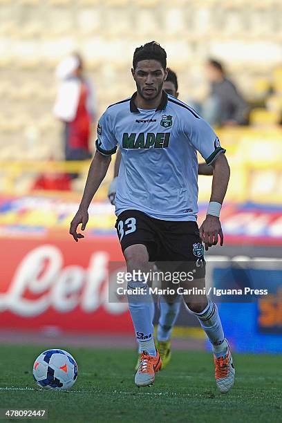 Pedro Mendes of US Sassuolo Calcio in action during the Serie A match between Bologna FC and US Sassuolo Calcio at Stadio Renato Dall'Ara on March 9,...