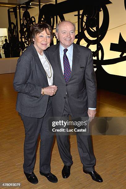 Jacques Toubon and his wife Lise Toubon attend the 'Societe des amis du Musee D'Art Moderne' : Annual Dinner. Held at Centre Pompidou on March 11,...