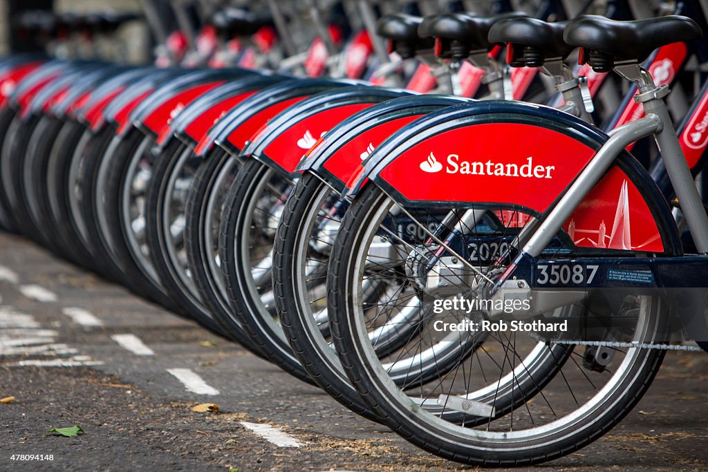 Boris Bikes In Santander Livery