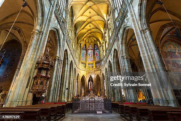 prague, st. vitus cathedral - cathedral of st vitus stock pictures, royalty-free photos & images