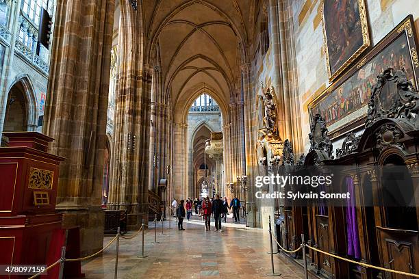 prague, st. vitus cathedral - cathedral of st vitus stock pictures, royalty-free photos & images
