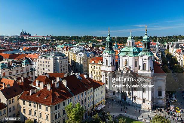 st. nicholas church, old town, prague - st nicholas church stock pictures, royalty-free photos & images