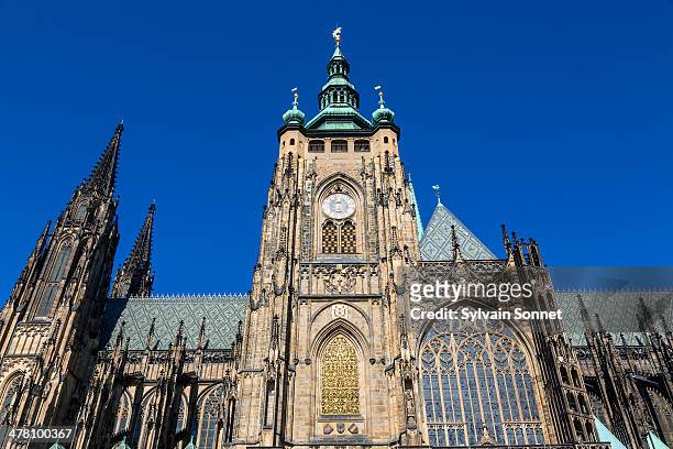czech republic, prague, st. vitus cathedral interi - st vitus's cathedral stock pictures, royalty-free photos & images