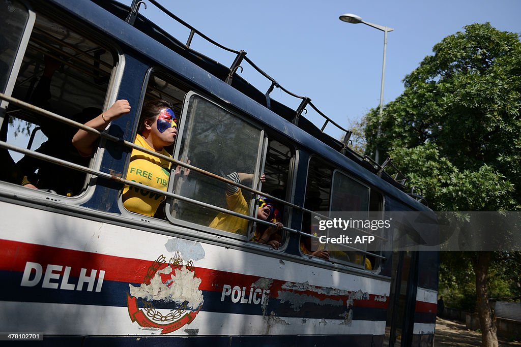 INDIA-CHINA-TIBET-PROTEST