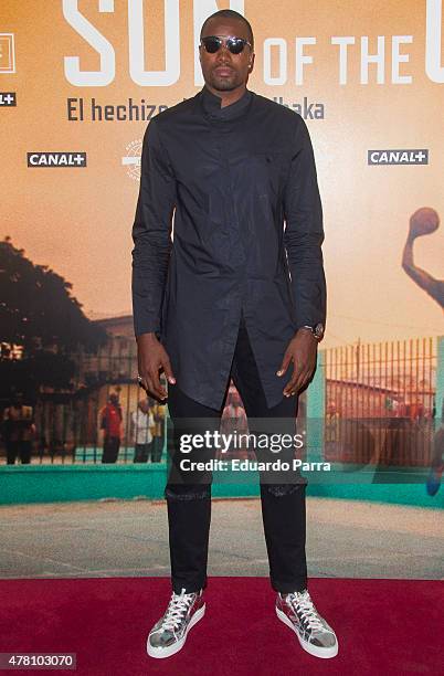 Basket player Serge Ibaka attends 'Son of the Congo. El hechizo de Serge Ibaka' documentary presentation at Callao City Lights cinema on June 22,...