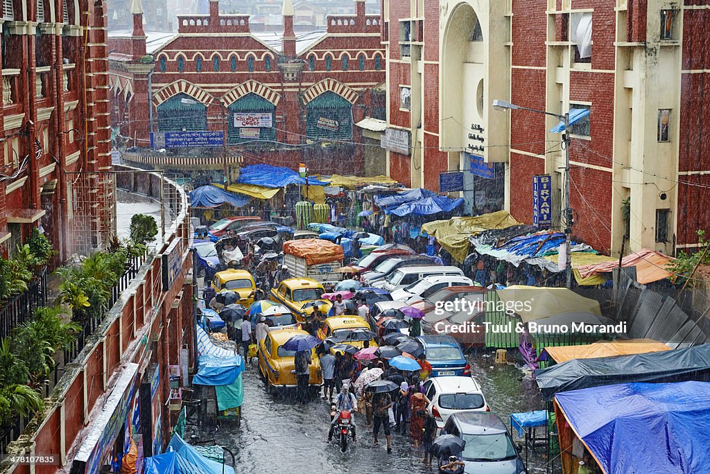 India, Kolkata, Chowringhee, around New Market