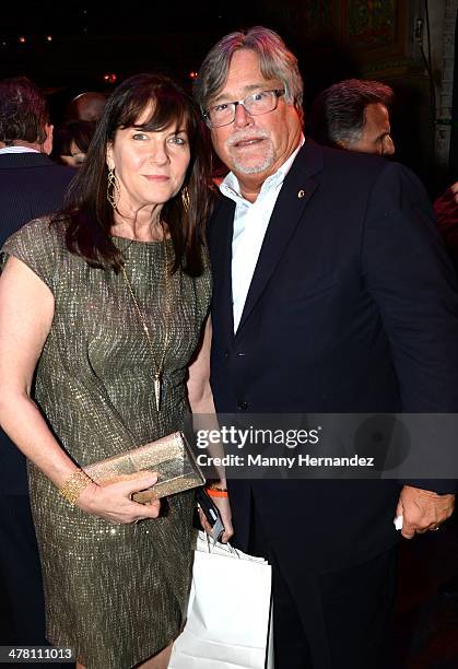 Madeleine Arison and Micky Arison attends "An Unbreakable Bond" premiere during the Miami International Film Festival at Gusman Center for the...