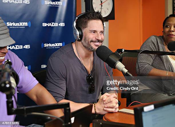 Actor Joe Manganiello visits 'Sway in the Morning' on Eminem's Shade 45 at the SiriusXM Studios on June 22, 2015 in New York City.