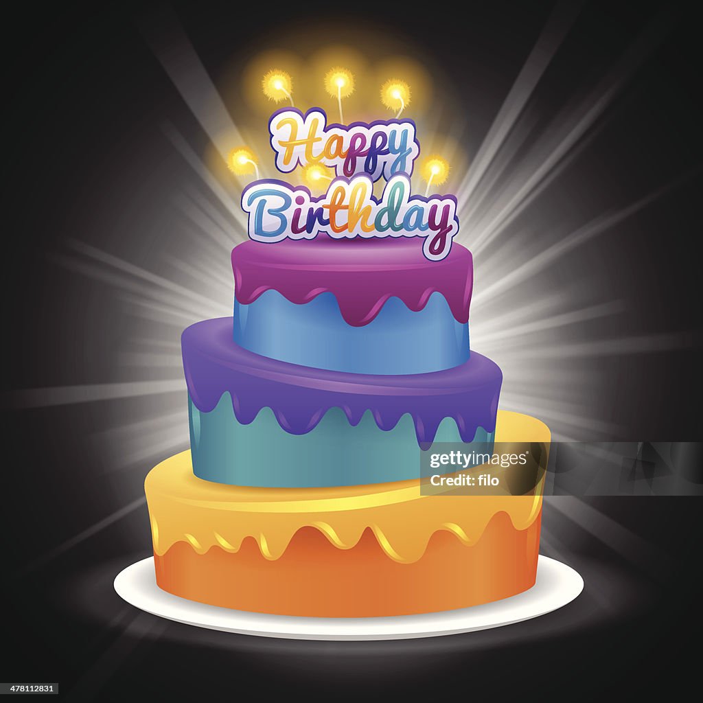 Happy Birthday Cake High-Res Vector Graphic - Getty Images