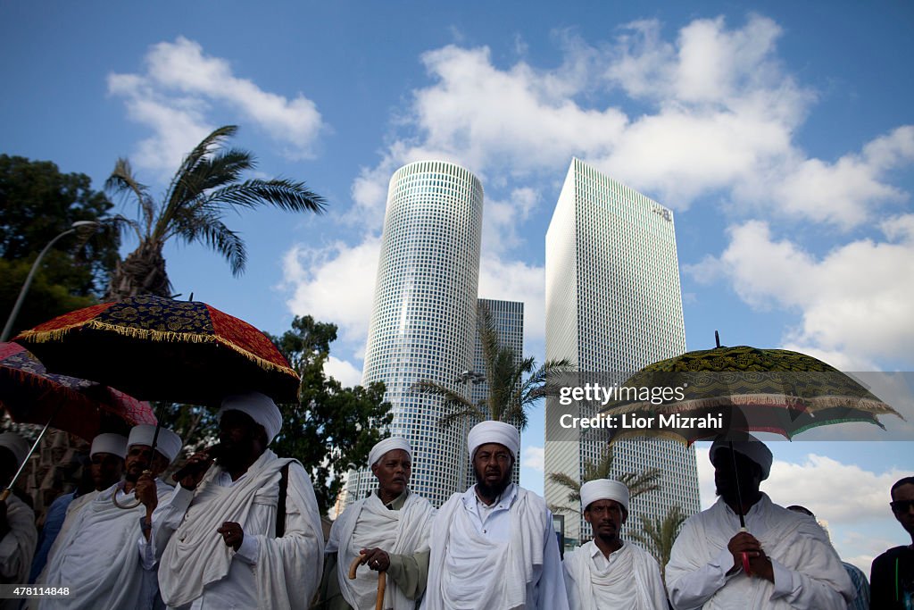 Demonstrators Hold Ethiopian Jewish Anti Police Brutality Protest