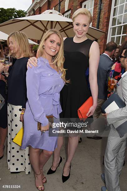 Lady Kitty Spencer and Gwendoline Christie attend The Ralph Lauren & Vogue Wimbledon Summer Cocktail Party hosted by Alexandra Shulman and Boris...
