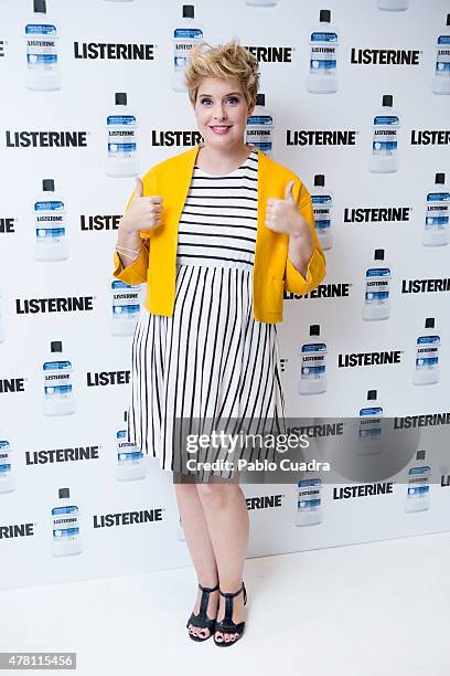 Tania Llasera presents the New Listerine product at the NH Eurobuilding Hotel on June 22, 2015 in Madrid, Spain.