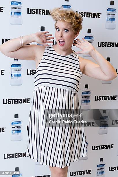 Tania Llasera presents the New Listerine product at the NH Eurobuilding Hotel on June 22, 2015 in Madrid, Spain.