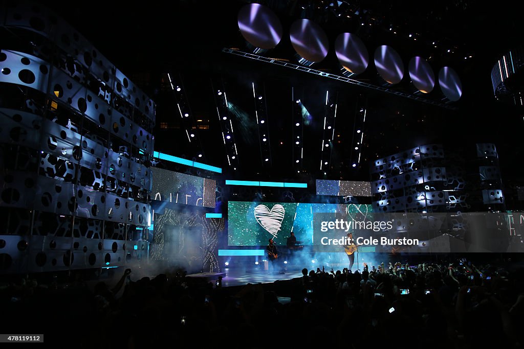 Shawn Mendes performs at the 2015 Much Music Video Awards at MuchMusic on Queen Street West in Toronto.