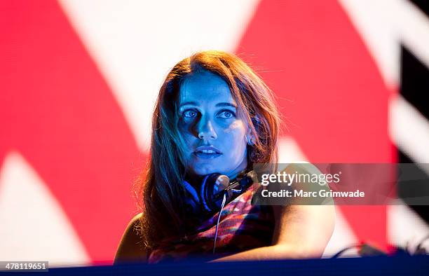 Nina Las Vegas warms up for Pharrell at The Riverstage on March 12, 2014 in Brisbane, Australia.