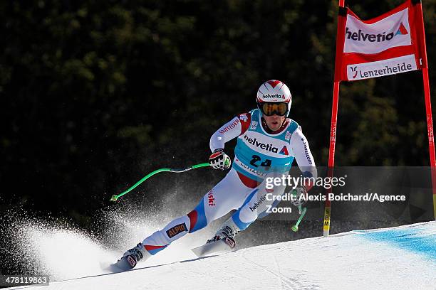 Sandro Viletta of Switzerland during the Audi FIS Alpine Ski World Cup Finals Men's Downhill on March 12, 2014 in Lenzerheide, Switzerland.