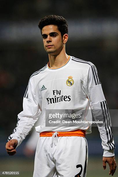 Francisco Jose Rodriguez of Real Madrid in action during the UEFA Youth League Quarter Final match between Paris Saint-Germain FC and Real Madrid at...