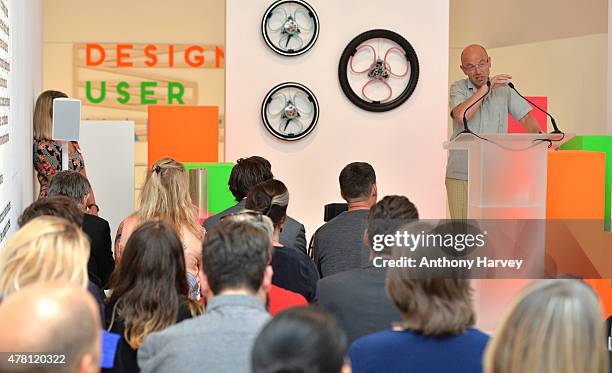 Presenter Wayne Hemingway during the Designs of the Year Awards held at the Design Museum on June 22, 2015 in London, England.