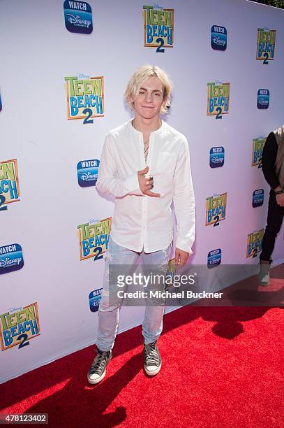 Actor Ross Lynch attends the premiere of Disney Channel's "Teen Beach 2" at Walt Disney Studios on June 22, 2015 in Burbank, California.