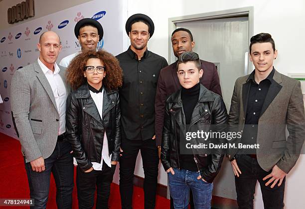 Members of the British dance group Diversity attends The Prince's Trust & Samsung Celebrate Success Awards at Odeon Leicester Square on March 12,...