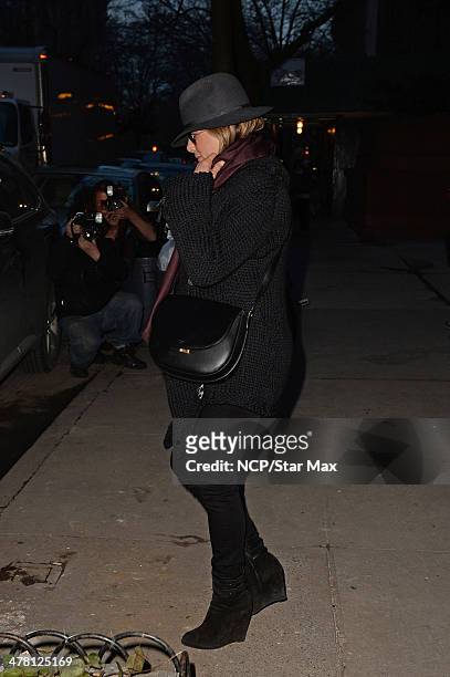 Actress Jennifer Aniston is seen on March 11, 2014 in New York City.