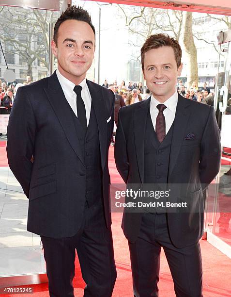 Anthony McPartlin and Declan Donnelly aka Ant and Dec attend The Prince's Trust & Samsung Celebrate Success Awards at Odeon Leicester Square on March...