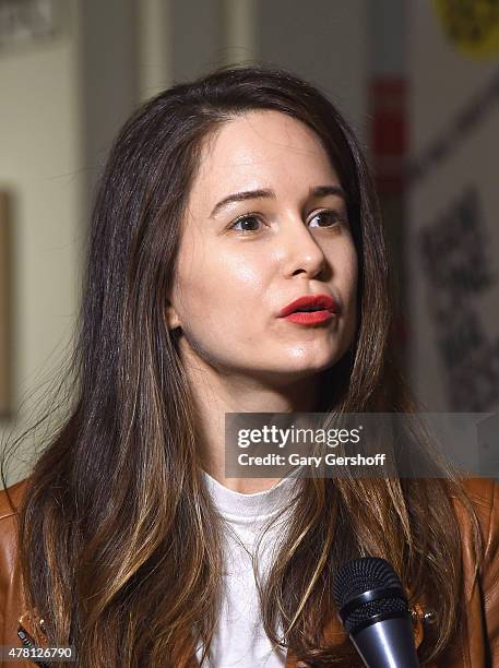 Actress Katherine Waterston attends "Queen Of Earth" premiere during BAMcinemaFest 2015 at BAM Peter Jay Sharp Building on June 22, 2015 in New York...