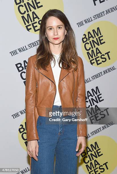 Actress Katherine Waterston attends "Queen Of Earth" premiere during BAMcinemaFest 2015 at BAM Peter Jay Sharp Building on June 22, 2015 in New York...
