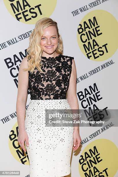 Actress Elisabeth Moss attends "Queen Of Earth" premiere at BAM Peter Jay Sharp Building on June 22, 2015 in New York City.