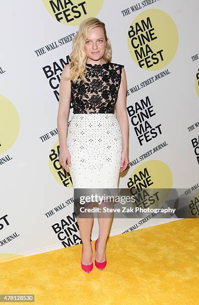 Actress Elisabeth Moss attends "Queen Of Earth" premiere at BAM Peter Jay Sharp Building on June 22, 2015 in New York City.